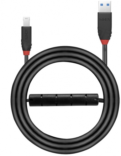 Cabo Lindy USB 3.0 A/B ativo fino de 10 m