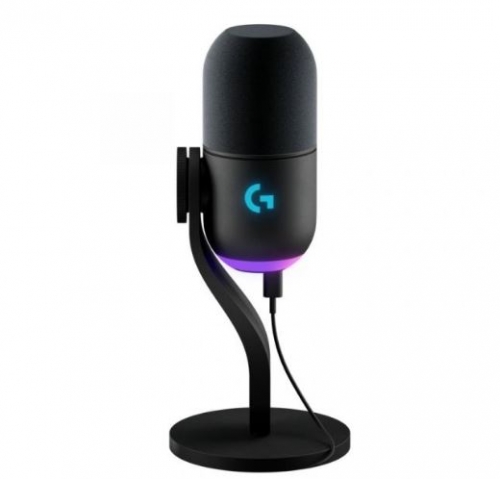 Microfone Dinâmico Logitech G Yeti GX LightSync RGB Preto , 988-000569