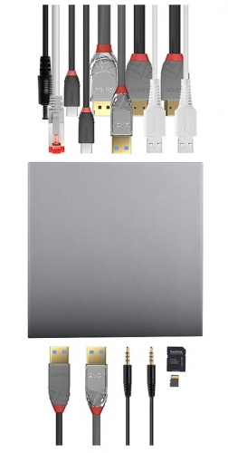 Docking Station Lindy DST-Pro 101, USB-C Laptop with 4K Support and 100W Power Supply