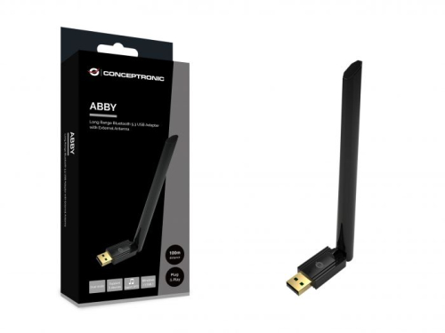 Adaptador USB Bluetooth 5.3 de longo alcance ABBY17B, antena externa