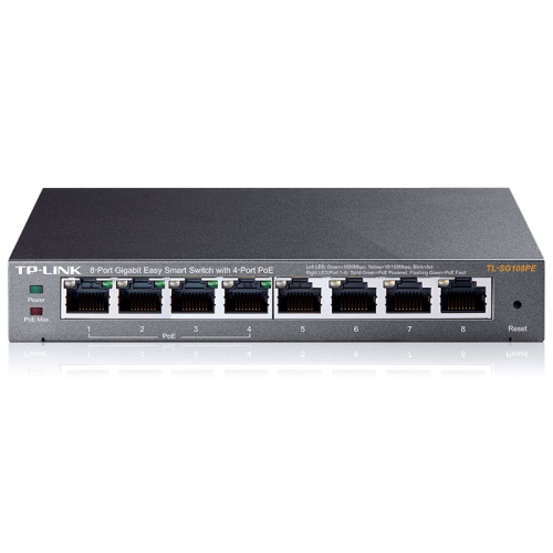 Switch TP-LINK 8portas Gigabit 4xPoE 802.3af - TL-SG108PE