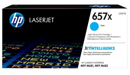 HP 657X original LaserJet Toner cartridge CF471X Cyan High Yield