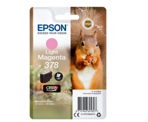 Epson 378 - 4.8 ml - magenta claro - original - blister - tinteiro - para Expression Home XP-8605, XP-8606, Expression Photo XP-8500, XP-8505, XP-8700