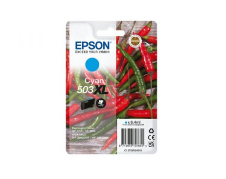 Epson 503XL - 6.4 ml - azul cyan - original - blister - tinteiro - para EPL 5200, RIP Station 5200, WorkForce WF-2960