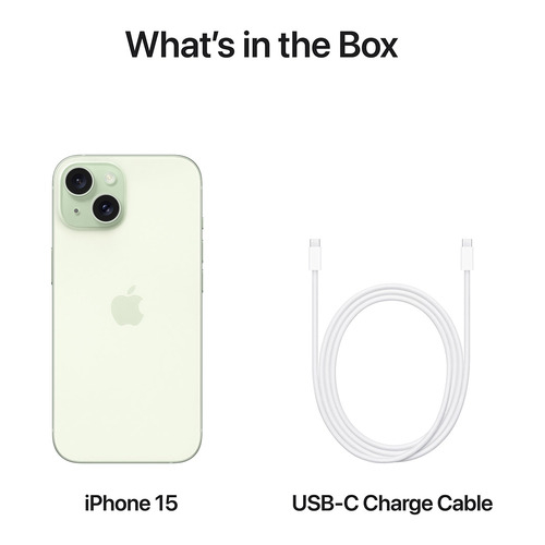 Smartphone Apple iPhone 15 - 5G - SIM duplo / Memória Interna 512 GB - visor OLED - 6.1" - 2556 x 1179 pixeis - 2x câmaras traseiras 48 MP, 12 MP - front camera 12 MP - verde