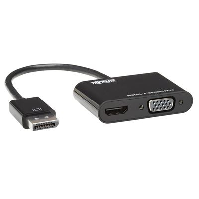 Adaptador de Cabo de Vídeo Tripp Lite Eaton DisplayPort to VGA/HDMI All-in-One Converter Adapter