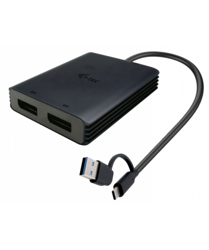 Adaptador i-tec USB-A/USB-C duplo 4K Displayport Video CADUAL4KDP