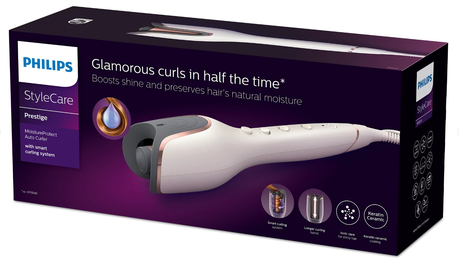 Modelador de Cabelo Automático Philips StyleCare Prestige BHB878/00