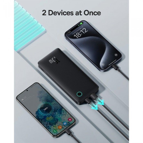 Powerbank Baseus Air Lite 10000mAh 15W Preta + Cabo USB-C 30cm