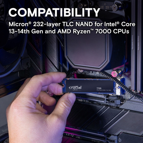 SSD Crucial T705 4TB PCIe Gen5 NVMe M.2