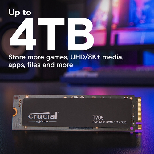 SSD Crucial T705 4TB PCIe Gen5 NVMe M.2