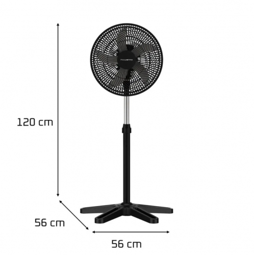 Ventoinha de Pé Rowenta Turbo Essential VU3110F0, 40 cm, 3 Velocidades, 45 W, Preto