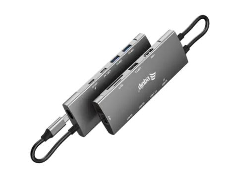 ADAPTADOR EQUIP USB-C 9 EM 1 MULTIFUNÇÕES GIGABIT RJ45 PD 100W 4K/60HZ USB-A