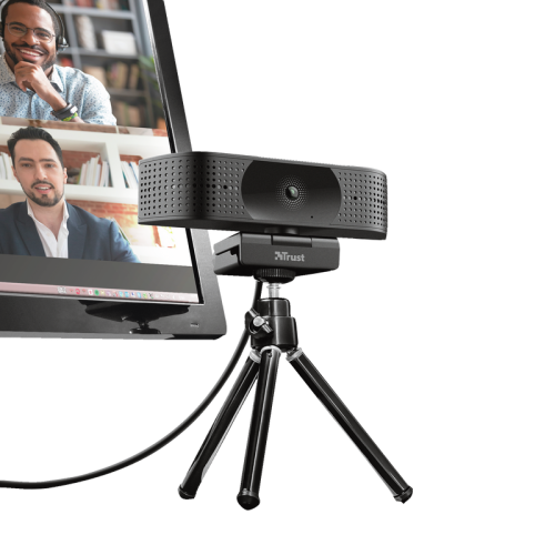 WEBCAM TRUST TEZA ULTRA HD 4K 2xMICRO AUTOFOCO USB E USB-C INCLUI TRIPE