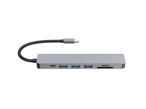 Base & Duplicador de Portas Equip USB-C 7 EM 1 / HDMI 4K/60HZ - 3X USB3.2 + LEITOR MICROSD 100W PD