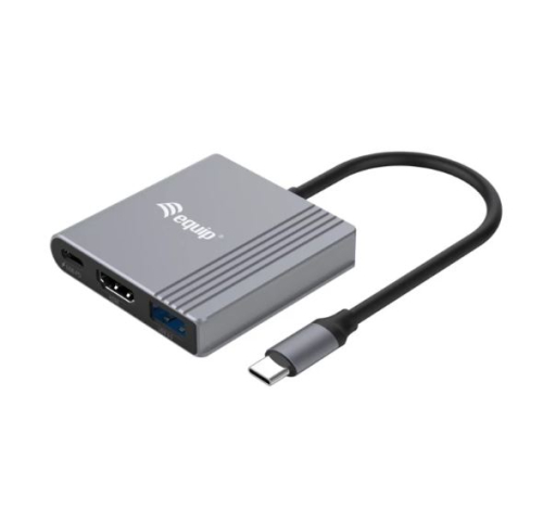 ESTAÇÃO DE ANCORAGEM EQUIP USB-S 3 IN 1 HDMI/UASB-A + USB-C (DP )4K/60HZ-100W USB PD