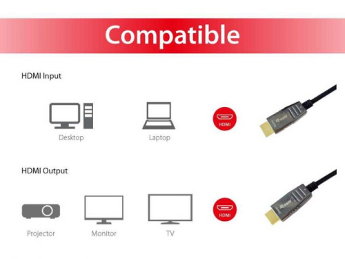 CABO EQUIP HDMI 2.1 ACTIVE OPTICAL 20M - 8K/60HZ