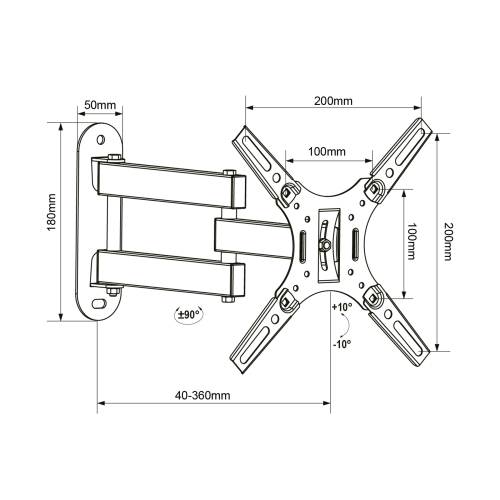 Suporte de Parede TV & MONITORES PLASMAS LED/LCD UK1116 até 42