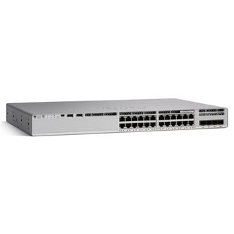 Switch de Rede Cisco Catalyst 9200L Network Essentials interruptor L3 - 24 x 10/100/1000 + 4 x 10 Gigabit SFP+ (uplink) montável em trilho