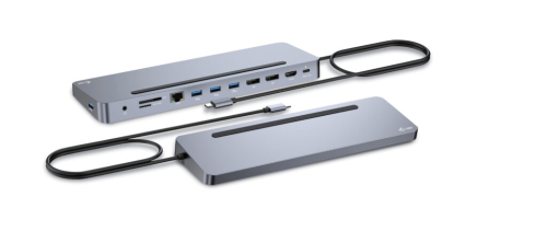 Estação de acoplamento i-tec USB-C Ergo 3x 4K com fornecimento de energia 100 W + carregador universal i-tec 100 W