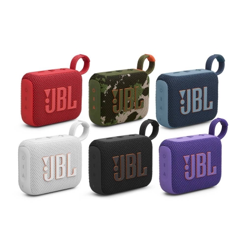 Coluna Portátil JBL Go 4, Bluetooth 5.3, Resistente à Água e Pó (IP67), Até 7h Autonomia + 2h Extra Playtime Boost, Vermelha
