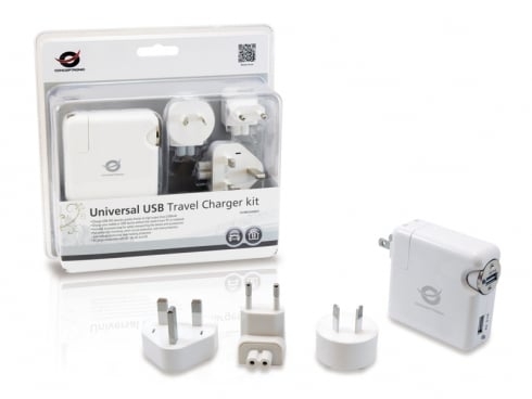 Conceptronic Universal USB Travel Charger Kit - CUSBCHARKIT