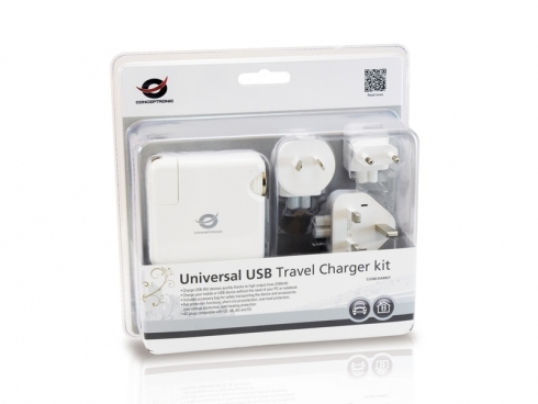 Conceptronic Universal USB Travel Charger Kit - CUSBCHARKIT