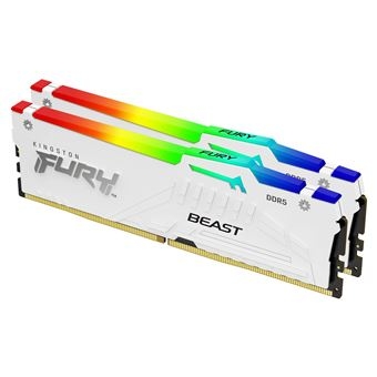 Módulo de Memória Kingston Technology FURY Beast RGB 32GB 6400 DDR5 DIMM Kit2 Branco
