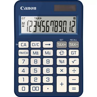 Calculadora KS-125KB-BL - Display LCD com doze dígitos e capacidade de cálculo de taxas - Azul