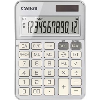 Calculadora KS-125KB-SL - Display LCD com doze dígitos e capacidade de cálculo de taxas - Prateado