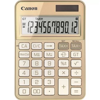 Calculadora KS-125KB-GD - Display LCD com doze dígitos e capacidade de cálculo de taxas - Dourado