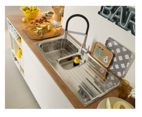 MISTURADORA FRANKE LINA SEMI PRO CROMADO PRETO