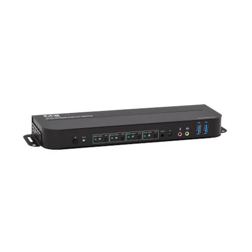 Switch KVM HDMI/USB de 4 portas da série Tripp Lite - 4K 60 Hz, HDR, HDCP 2.2, IR, compartilhamento USB
