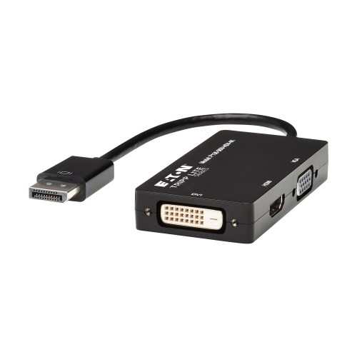Adaptador conversor multifuncional DisplayPort para VGA/DVI/HDMI série Tripp Lite, DP versão 1.2, 4K 30 Hz HDMI
