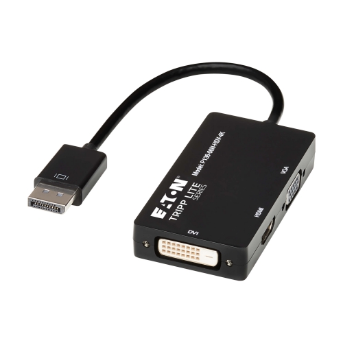 Adaptador conversor multifuncional DisplayPort para VGA/DVI/HDMI série Tripp Lite, DP versão 1.2, 4K 30 Hz HDMI