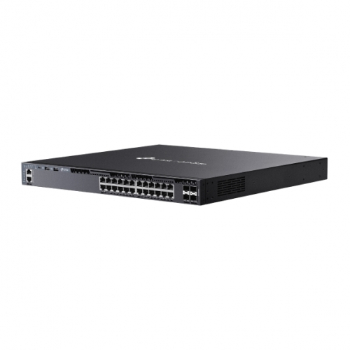 Omada 24-PortGigabit Stackable L3 Managed PoE+ Switch with 4 10GE SFP+ Slots