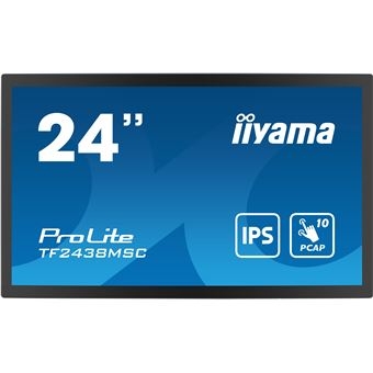 Monitor LED iiyama ProLite TF2438MSC-B1 24 polegadas ecrã de toque Full HD (1080p) HDMI, DisplayPort altifalantes preto
