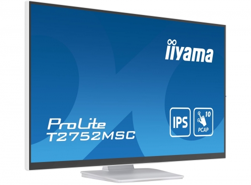 Monitor LED - 27 polegadas iiyama ProLite T2752MSC-W1 - ecrã de toque - Full HD - branco