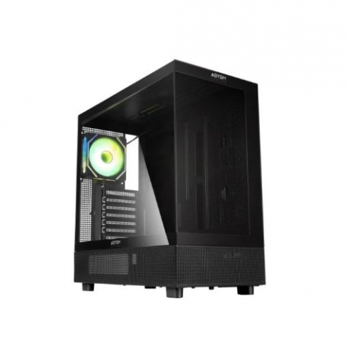Caixa ATX CASE DANUBE SAVA H400 Preto -Tempered Glass- 1XUSB 3.1+ USB3.0 - 1 X 1