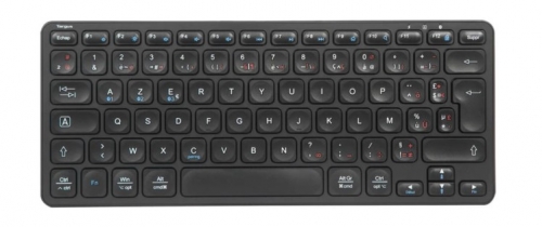 Teclado compacto sem fios Bluetooth 5.1, multidispositivo, com proteção antimicrobiana, layout francês AZERTY, compatível com Windows, macOS, iOS e Android. – Targus AKB862FR