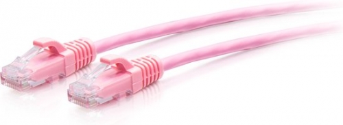 Cabo de Rede C2G 2.1m Cat6a Snagless Unshielded (UTP) Slim Ethernet Network Patch Cable - RJ-45 (M) para RJ-45 (M) - rosa
