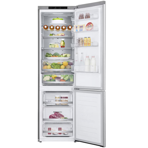 Combinado LG GBB92MBB3P, 384 litros, eficiência energética A-20%, 2,03 m, Door Cooling+™, Wi-Fi, inox