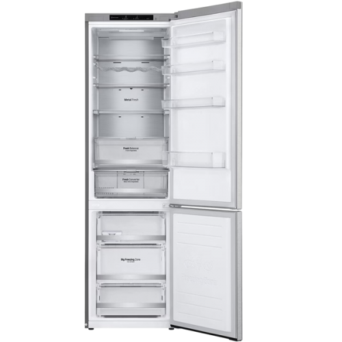 Combinado LG GBB92MBB3P, 384 litros, eficiência energética A-20%, 2,03 m, Door Cooling+™, Wi-Fi, inox