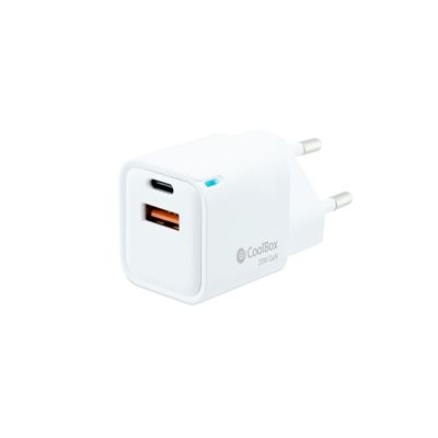 Carregador de Dispositivos Móveis CoolBox 20W USB-C/USB-A 