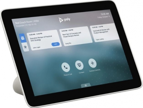 Controlador de toque Poly TC8 Certificação Zoom, Certificado para Microsoft Teams branco, 875J0AA#AC3