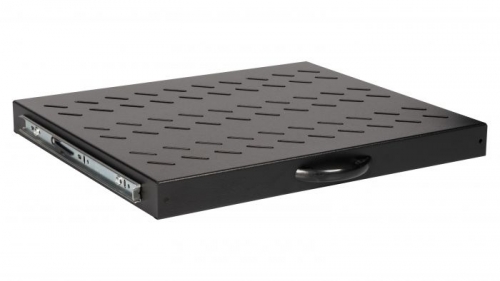 PRATELEIRA DESLIZANTE EQUIP 19', 1U, 600MM, PRETA