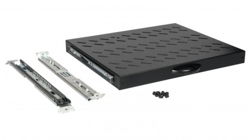PRATELEIRA DESLIZANTE EQUIP 19', 1U, 600MM, PRETA