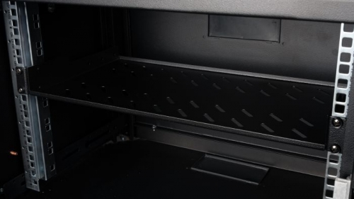 PRATELEIRA FIXA EQUIP 19', 1U, 400MM, PRETA