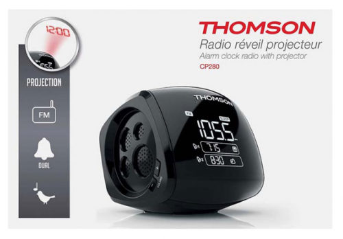THOMSON RADIO DESPERTADOR PROJECAO CP280 PRETO | CP280