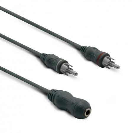 METRONIC ADAPTADOR JACK ESTEREO 3.5MM MACHO/ 2 RCA MACHO 0,1M